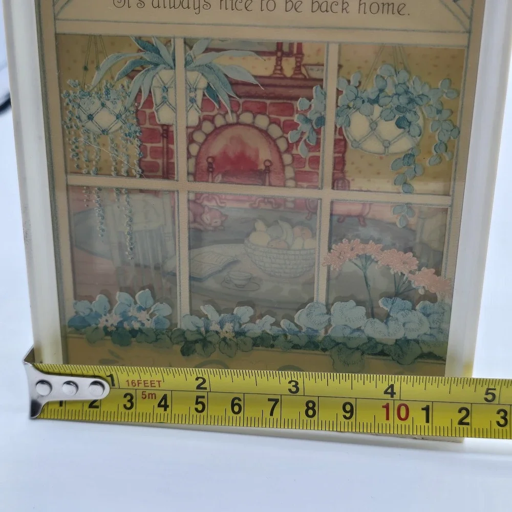 Vintage Hallmark‎ Scene Setters 3D Shadow Box USA Retro 1980's Cottagecore